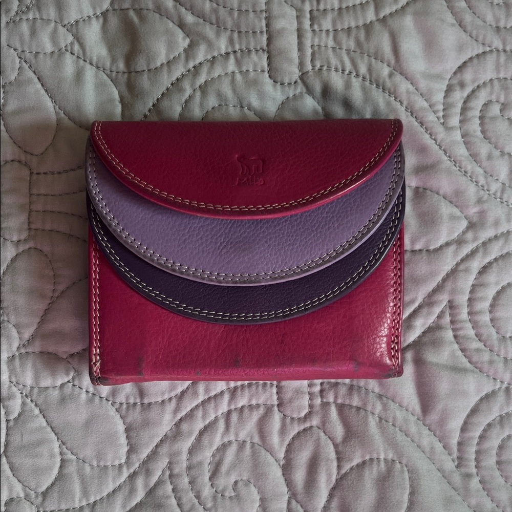 Elegant Women's Wallet in Pink and Purple
